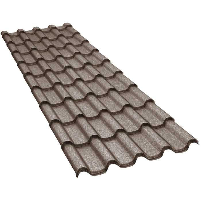 Țiglă Metalică BILKA ROMANIC GrandeMat Maro Închis RAL 8019