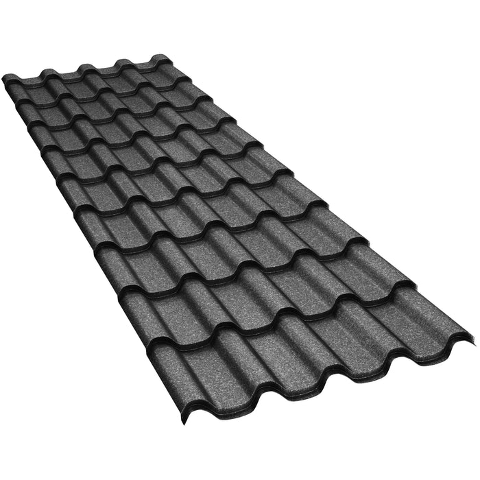 Țiglă Metalică BILKA ROMANIC GrandeMat Negru RAL 9005
